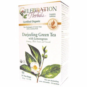 Celebration Herbals, Organic Green Darjeeling with Lemongrass Tea, 24 Bags