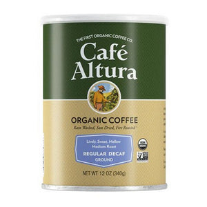 Cafe Altura, Organic Coffee Regular Roast Decaf, 12 Oz