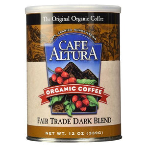 Cafe Altura, Fair Trade Dark Blend Roasted Ground Coffee, 12 Oz