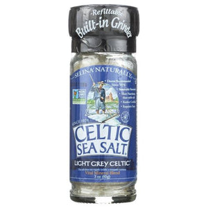Celtic Sea Salt, Light Grey Course With Built In Grinder, 3 Oz