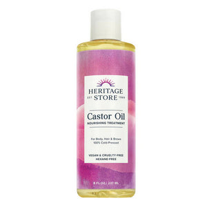 Heritage Store, Castor Oil Cold Pressed, 8 Fl Oz