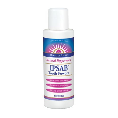 Heritage Store, Ipsab Toothpowder Peppermint, 4 Oz