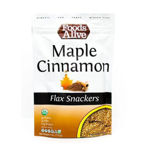 Foods Alive, Maple Cinnamon Flax Crackers, 4 Oz