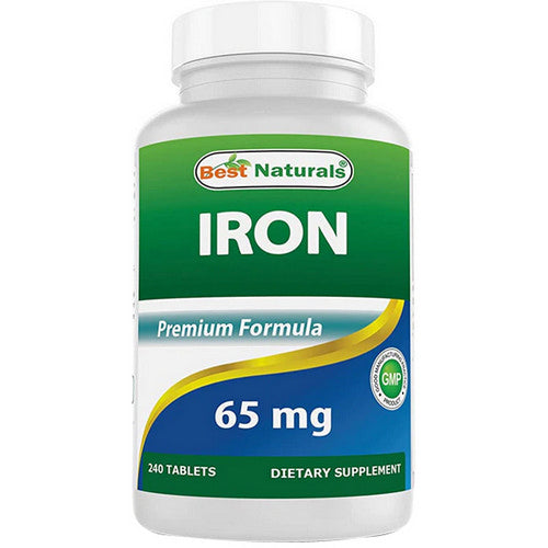 Best Naturals, Iron Ferrous Sulfate, 65 Mg, 240 Tabs