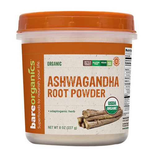 Bare Organics, Ashwagandha Root Powder, 8 Oz