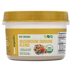 Bare Organics, Mushroom Immune Blend Powder, 4 Oz