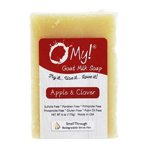 O MY!, Goat Milk Soap Bar Apple Clover, 6 Oz