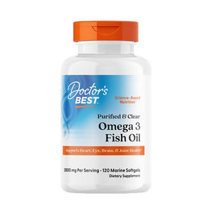Doctors Best, Purified And Clear Omega 3 Fish Oil, 2000 Mg, 120 Marine Softgels