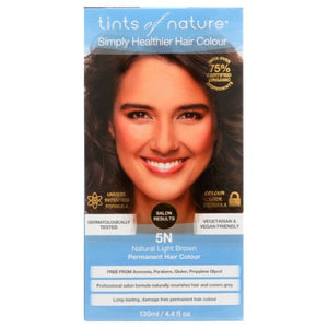 Tints of Nature, Permanent Hair Colour 5N Natural Light Brown, 4.4 Oz