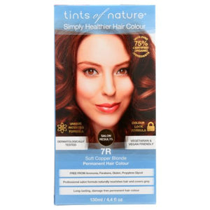 Tints of Nature, Permanent Hair Color, 7R Soft Copper Blonde Permanent 4.4 Oz