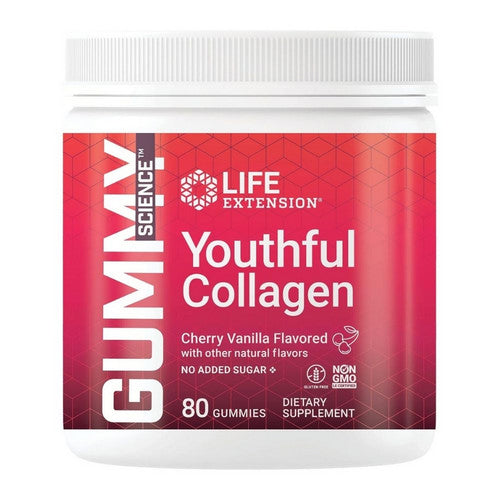 Life Extension, Youthful Collagen Cherry, 80 Gummies