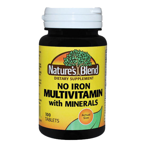 Nature's Blend, No Iron MultiVitamin With Minerals, 100 Tabs