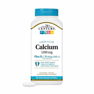 21st Century, Liquid Filled Calcium Plus D3, 90 Softgels