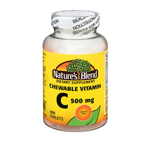 Nature's Blend, Nature'S Blend Vitamin C Chewable Tablets, 500 MG, 100 Tabs