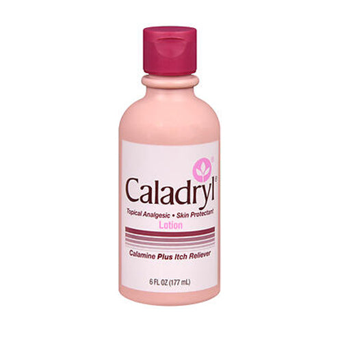 Caladryl, Topical Skin Protectant Calamine Plus Itch Reliever Lotion Pink, 6 Oz