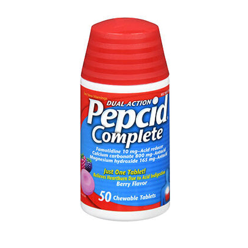 Pepcid, Complete Chewable Tablets Berry Flavor, 50 Tabs