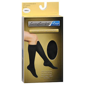 Loving Comfort, Support Knee High Socks Mild Compression Small Black, 1 Pair