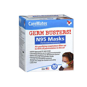 Caremates, N95 Niosh Cone Masks, 10 Each