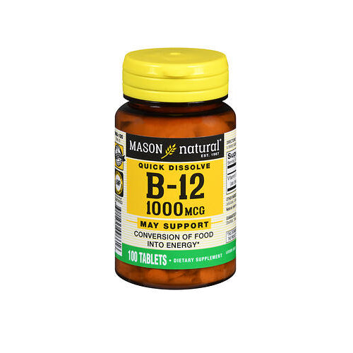 Mason, Vitamin B-12 Quick Dissolve, 1000 Mcg, 100 Tabs
