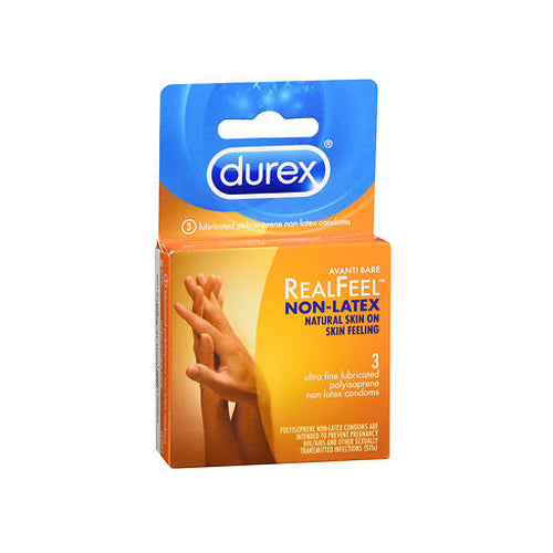 Durex, Real Feel Non-Latex Polyisoprene Condoms Regular Fit, 3 Each