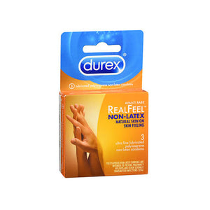 Durex, Real Feel Non-Latex Polyisoprene Condoms Regular Fit, 3 Each