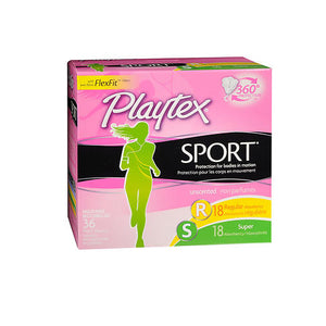 Playtex, Sport Plastic Applicator Tampons Unscented Regular Super, 36 Each