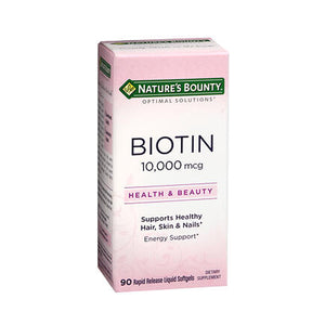 Nature's Bounty, Biotin Rapid Release Liquid Softgels, 10000 mcg, 90 Caps