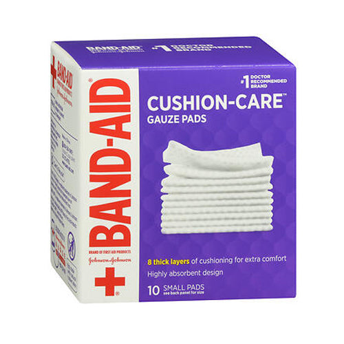 Band-Aid, Cushion-Care Gauze Pads Small, 10 Each