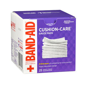 Band-Aid, Cushion-Care Gauze Pads Small 2 X 2 Inch, 25 Each