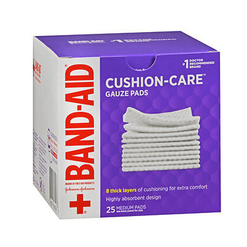 Band-Aid, Cushion-Care Gauze Pads Medium 3 X 3 Inch, 25 Each