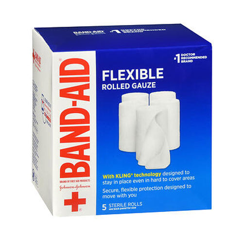 Band-Aid, Rolled Gauze Rolls, 5 Each