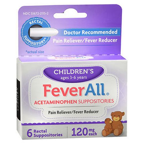 Feverall, Children'S Acetaminophen Suppositories, 6 Each