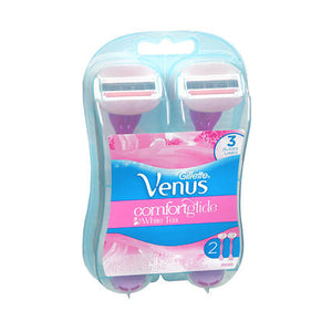 Gillette, Venus Comfortglide Disposable Razors White Tea, 2 Count