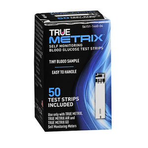 True Metrix, Self Monitoring Blood Glucose Test Strips, 50 Count