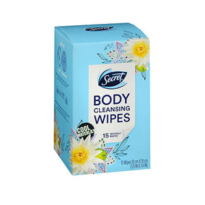 Secret, Body Cleansing Wipes Cool Waterlily, 2.6 Oz