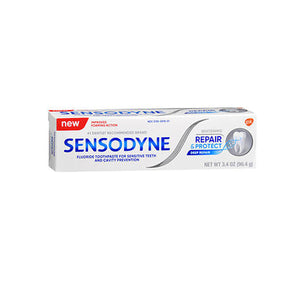 Sensodyne, Repair And Protect Whitening Fluoride Toothpaste For Sensitive Teeth & Cavity Prevention, 3.4 Oz