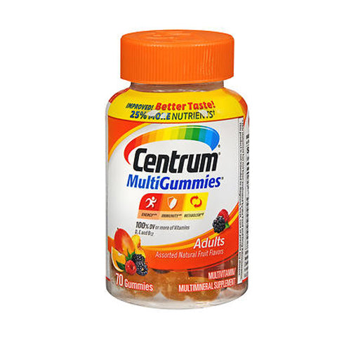 Centrum, Multigummies Adults Assorted Natural Fruit Flavors, 70 Each