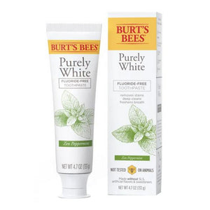 Burt's Bees, Purely White Fluoride-Free Toothpaste Zen Peppermint, 4.7 Oz