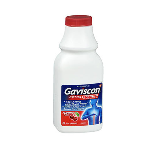 Gaviscon, Liquid Antacid Extra Strength Cherry Flavor, 12 Oz