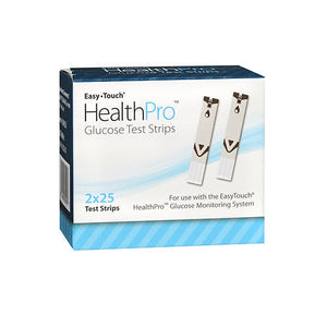 Easy Touch, Healthpro Glucose Test Strips, 50 Each
