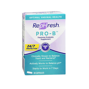 Rephresh, Pro-B Vaginal Probiotic Supplement Capsules, 30 Caps