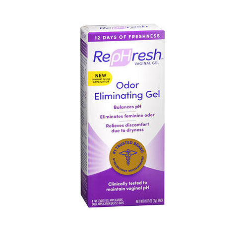 Rephresh, Odor Eliminating Vaginal Gel, 4 Each