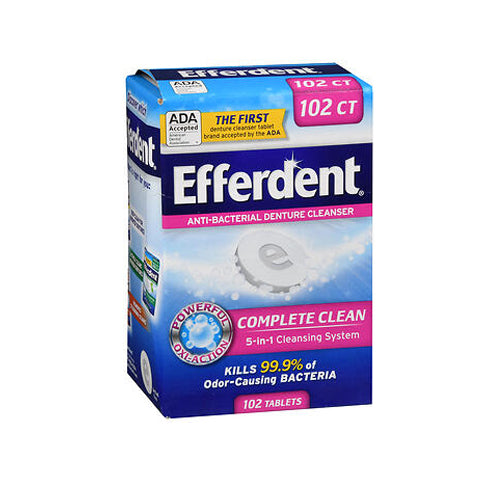Efferdent, Anti-Bacterial Dental Appliance Cleanser Complete Clean, 102 Tabs