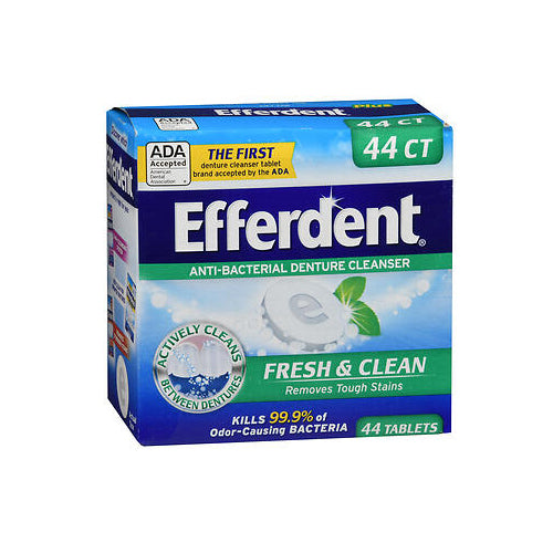 Efferdent, Plus Mint Anti-Bacterial Denture Cleanser, 44 Tabs