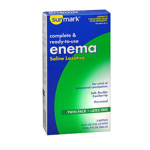 Sunmark, Complete & Ready-To-Use Enema Saline Laxative, 9 Oz