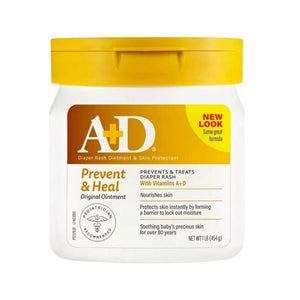 A+D, Prevent Diaper Rash Ointment And Skin Protectant Original, 16 Oz