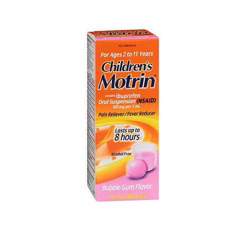 Motrin, Children'S Ibuprofen Oral Suspension Bubble Gum, 100 Mg, 4 Oz