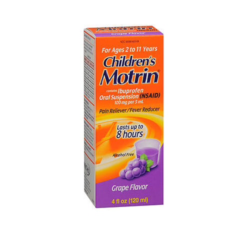 Motrin, Children'S Ibuprofen Oral Suspension Grape, 100 Mg, 4 Oz
