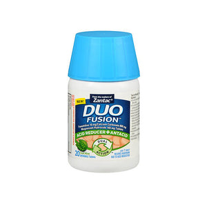 Zantac, Duo Fusion Acidreducer + Antacid Mint, 20 Tabs