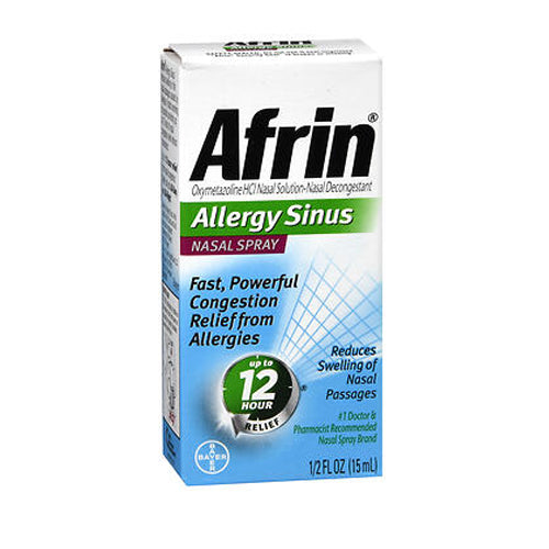 Afrin, Allergy Sinus Oxymetazoline Hcl Nasal Spray, 15 Ml
